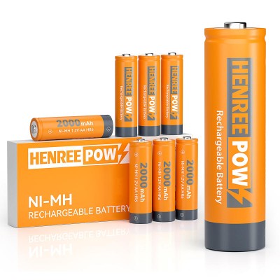 Henreepow AA 2000mah 1,2v Công suất cao Ni-MH Pin sạc