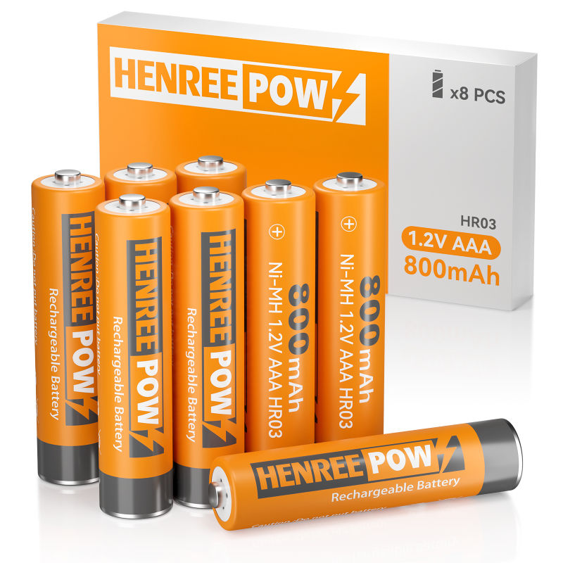 Henreepow AAA 800mAh 1,2V Công suất cao Ni-MH Pin sạc