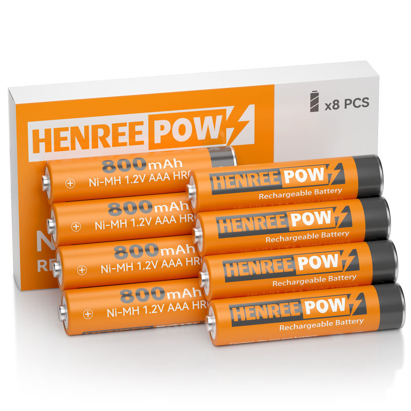 Henreepow AAA 800mAh 1,2V Công suất cao Ni-MH Pin sạc